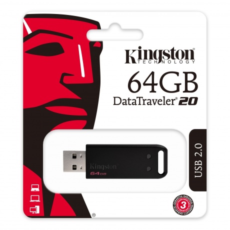 Флешка Kingston DataTraveler 20 64 Гб USB 2.0 (DT20/64) - фото 3
