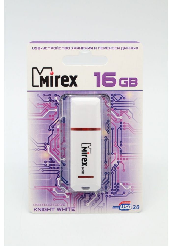 

Флешка MIREX KNIGHT (16 Gb) WHITE