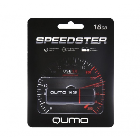 Флешка QUMO Speedster 3.0 (16GB) Black - фото 1