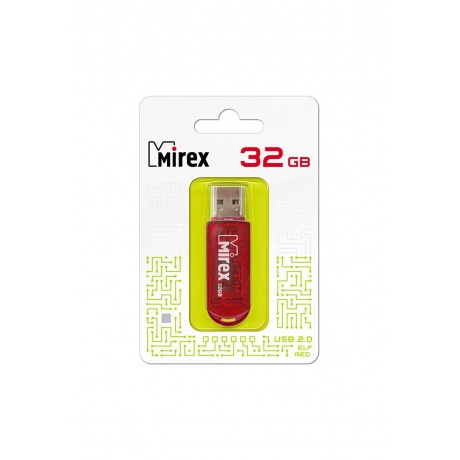 Флешка MIREX ELF (32 Gb) RED - фото 1