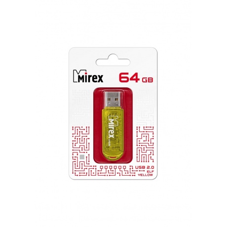 Флешка MIREX ELF (64 Gb) YELLOW - фото 1