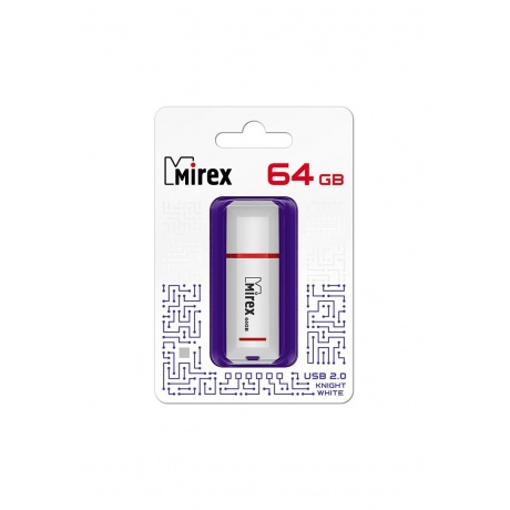 Флешка MIREX KNIGHT (64 Gb) WHITE - фото 1