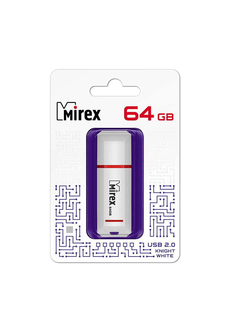 

Флешка MIREX KNIGHT (64 Gb) WHITE