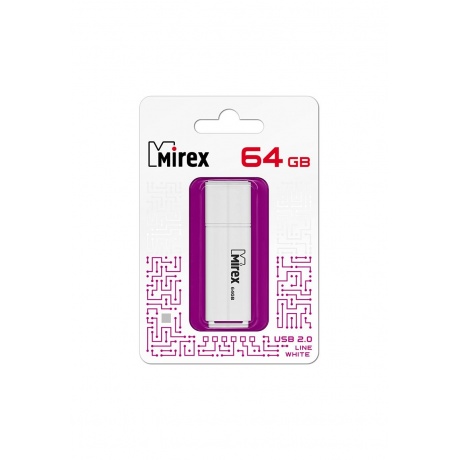 Флешка MIREX LINE (64 Gb) WHITE