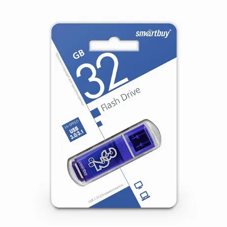 Флешка SmartBuy 32Gb Glossy dark blue USB 2.0