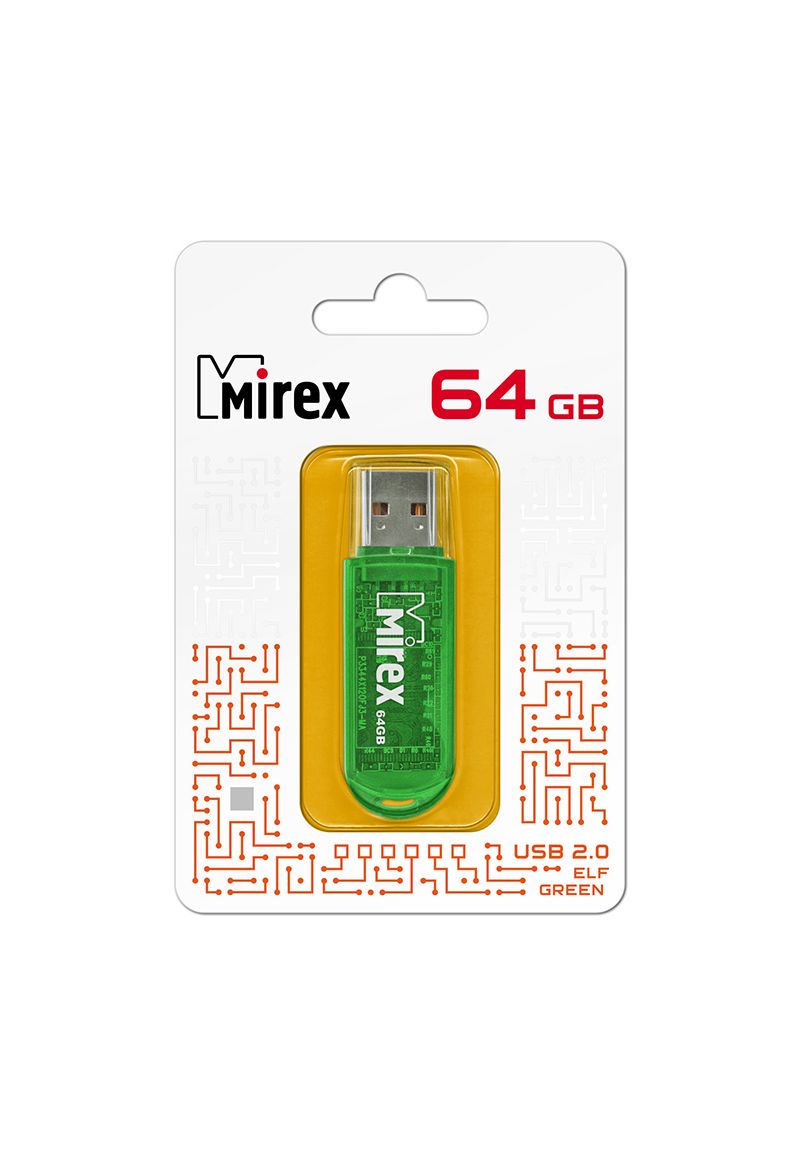 

Флешка MIREX ELF (64 Gb) GREEN