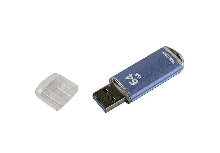 Флешка SmartBuy 64Gb V-Cut Blue USB 3.0 - фото 2