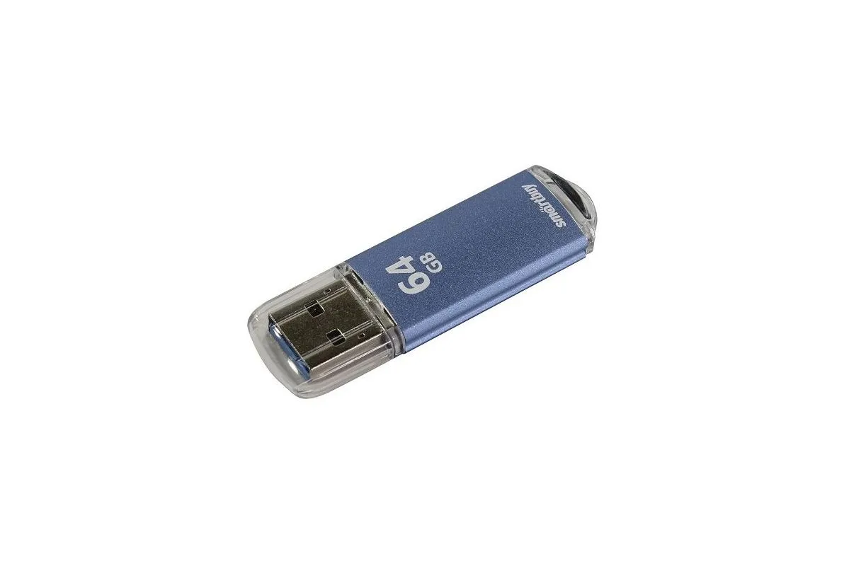 Флешка SmartBuy 64Gb V-Cut Blue USB 3.0 - фото 1