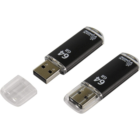 Флешка SmartBuy 64Gb V-Cut Black USB 3.0 - фото 1