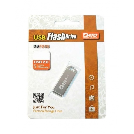 Флешка Dato 32Gb DS7016 (DS7016-32G) USB2.0 серебристый - фото 2