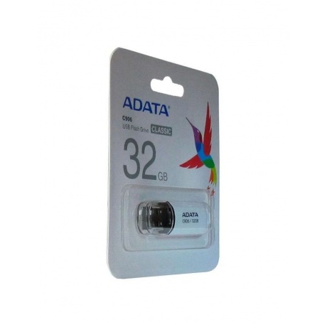 Флешка A-Data 32Gb C906 (AC906-32G-RWH) USB2.0 White - фото 3