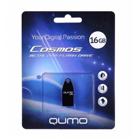 Флешка Qumo 16Gb UD Cosmos USB 2.0 Dark - фото 1