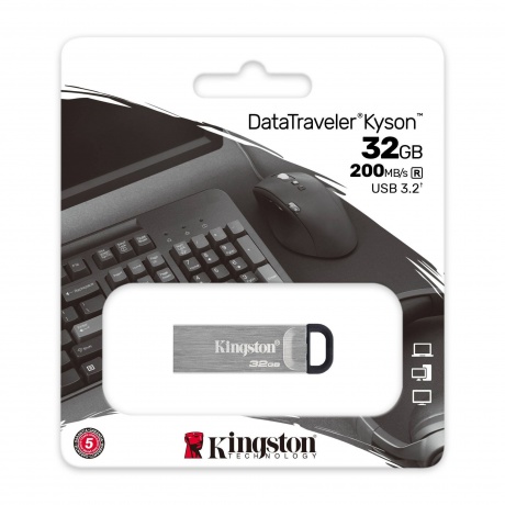 Флешка Kingston 32Gb DataTraveler Kyson (DTKN/32GB) USB 3.2 Gen 1 - фото 3