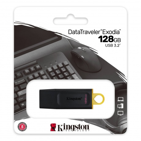 Флешка Kingston 128Gb DataTraveler Exodia (DTX/128GB) USB 3.2 Gen 1 - фото 3