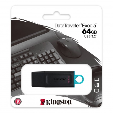 Флешка Kingston 64Gb DataTraveler Exodia (DTX/64GB) USB 3.2 Gen 1 - фото 3