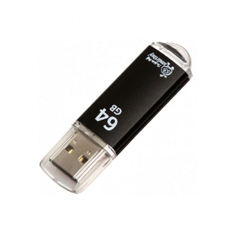 Флешка SmartBuy 64Gb V-Cut Black USB 2.0 - фото 1