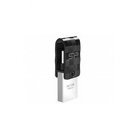 Флешка Silicon Power 128Gb Mobile C31 USB 3.1 / USB Type-C Black SP128GBUC3C31V1K - фото 1