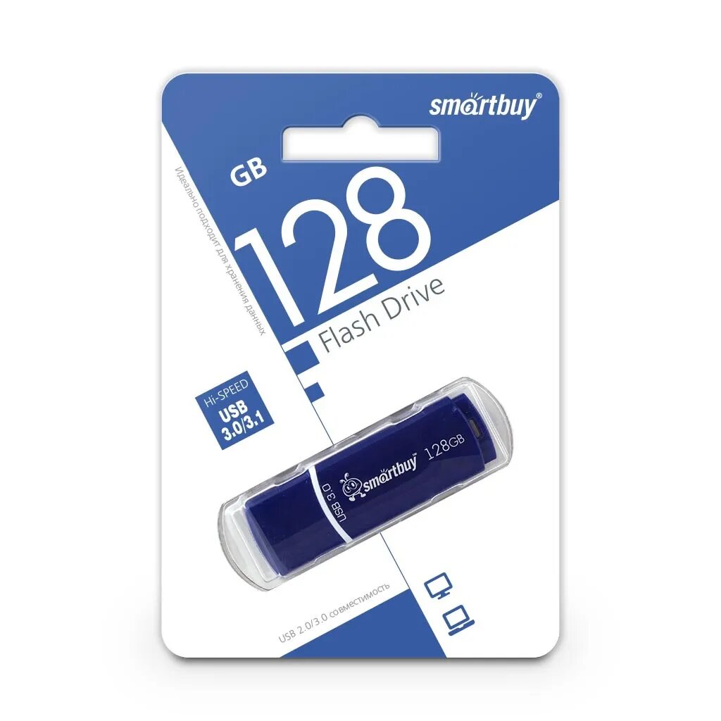 

Флешка SmartBuy 128Gb Crown Blue SB128GBCRW-Bl