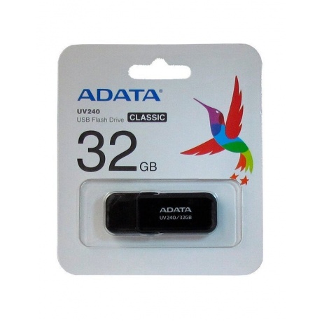 Флешка A-Data UV240 32Gb (AUV240-32G-RBK) USB2 Black - фото 4