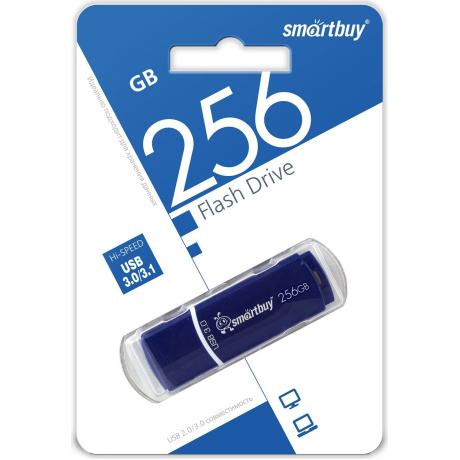 Флешка 256Gb SmartBuy Crown blue USB 3.0 - фото 4