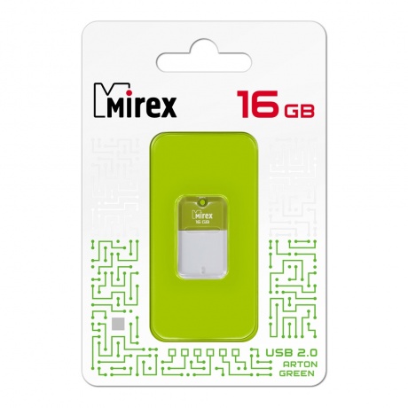 Флешка Mirex Arton 16GB USB 2.0 Зеленый - фото 4