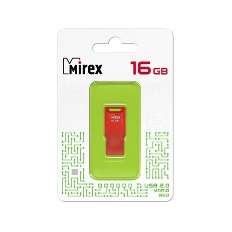 Флешка Mirex Mario 16GB USB 2.0 Красный - фото 4