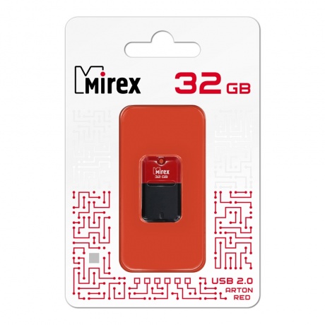 Флешка Mirex Arton 32GB USB 2.0 Красный - фото 2