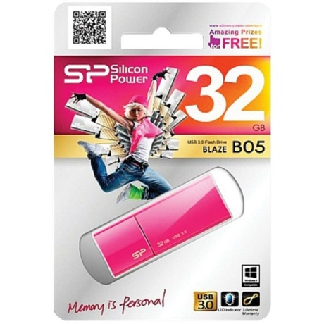 Флешка Silicon Power Blaze B05 32Gb USB 3.0 Розовый - фото 3