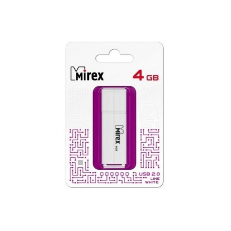 Флешка Mirex Line 4GB USB 2.0 Белый - фото 4