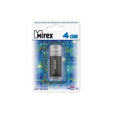 Флешка Mirex Unit 4GB USB 2.0 Черный - фото 3