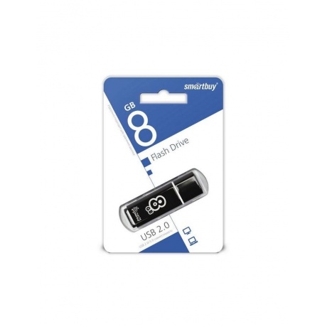 Флешка Smartbuy Glossy 8Gb Black (SB8GBGS-K)