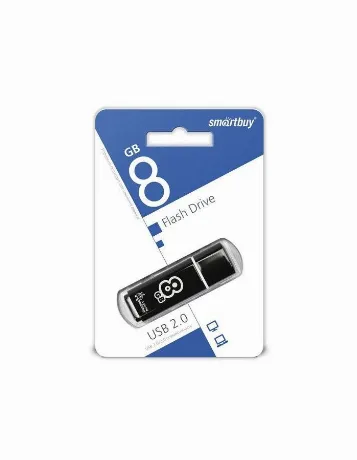 Флешка Smartbuy Glossy 8Gb Black (SB8GBGS-K)