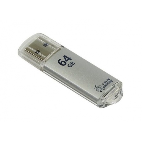 Флешка SmartBuy V-Cut 64Gb Silver (SB64GBVC-S3) - фото 1