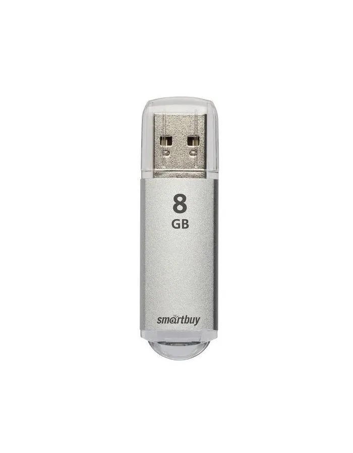 Флешка Smartbuy V-Cut 8Gb Silver SB8GBVC-S - фото 1