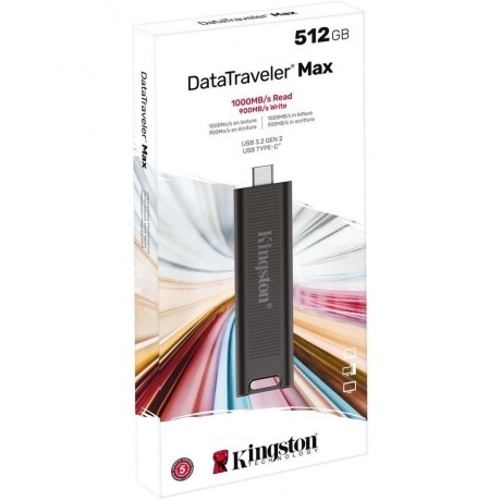 Флешка Kingston DataTraveler Max 512Gb (DTMAX/512GB) черный - фото 3