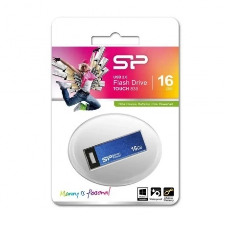Флешка Silicon Power 16Gb Touch 835 (SP016GBUF2835V1BB) Blue - фото 6