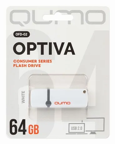 Флешка QUMO USB 2.0 64GB Optiva 02 White QM64GUD-OP2-white