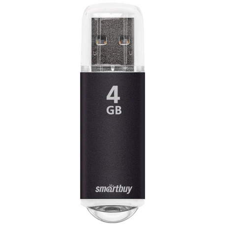 Флешка  Smartbuy 4Gb USB2.0&gt; V-Cut Black (SB4GBVC-K) - фото 1