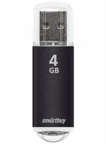 Флешка  Smartbuy 4Gb USB2.0> V-Cut Black (SB4GBVC-K)