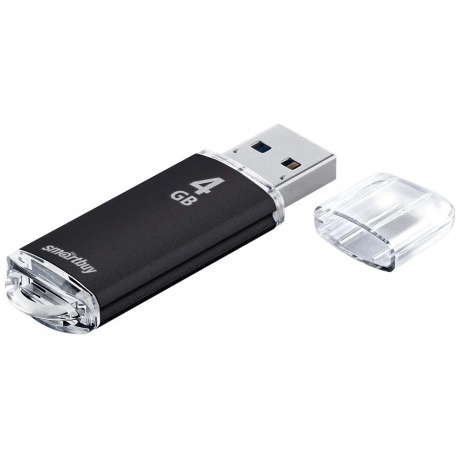 Флешка  Smartbuy 4Gb USB2.0&gt; V-Cut Black (SB4GBVC-K) - фото 3