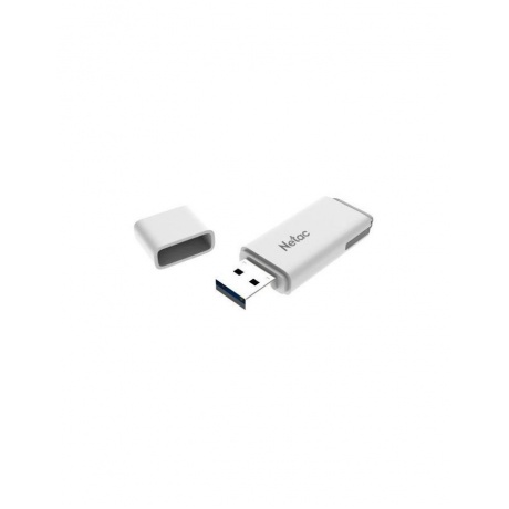 Флешка Netac U185 64Gb &lt;NT03U185N-064G-30WH&gt;, USB3.0, с колпачком, пластиковая белая - фото 1