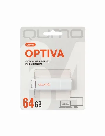 Флешка QUMO USB 2.0 64GB Optiva 01 White QM64GUD-OP1-white
