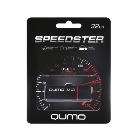 Флешка QUMO USB 3.0 32GB Speedster QM32GUD3-SP-black - фото 1