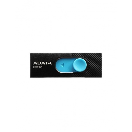 Флешка 32GB ADATA UV220, USB 2.0, черный/голубой (AUV220-32G-RBKBL) - фото 1