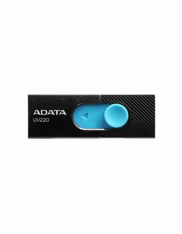 Флешка 32GB ADATA UV220, USB 2.0, черный/голубой (AUV220-32G-RBK...