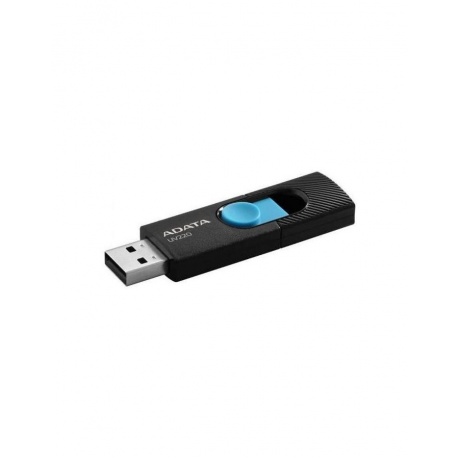 Флешка 32GB ADATA UV220, USB 2.0, черный/голубой (AUV220-32G-RBKBL) - фото 2