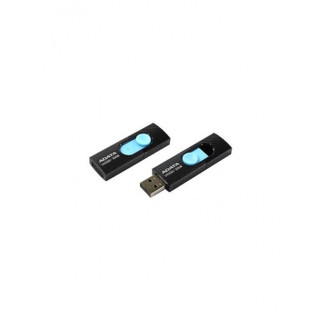 Флешка 32GB ADATA UV220, USB 2.0, черный/голубой (AUV220-32G-RBKBL) - фото 3