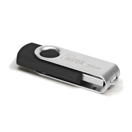 Флешка 32GB Mirex Swivel, USB 2.0, Черный (13600-FMURUS32) - фото 4