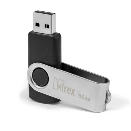 Флешка 32GB Mirex Swivel, USB 2.0, Черный (13600-FMURUS32) - фото 5