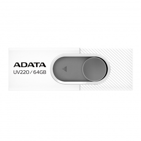 Флешка 64GB ADATA UV220, USB 2.0, белый/серый AUV220-64G-RWHGY - фото 1
